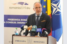 The news conference given by Romanian Ambassador Daniel Ionita, focused on the holding of the European Parliament election in Romania and national referendum'