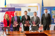 Signing Memorandum of Understanding on responsibilities of ANTA, Moldovan Standardization Institute and Moldova Institutional and Structural Reforms Activity (MISRA) in ANTA international anti-bribery certification process'