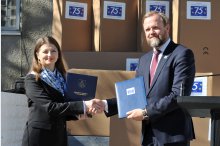 Ceremony for delivery of consignment of medical equipment, devices and furniture for Moldova's penitentiary system, offered by Council of Europe'