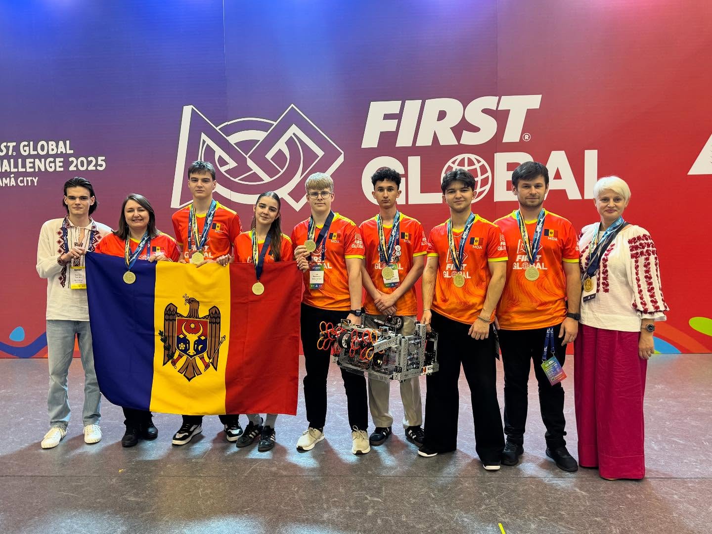 Moldova's team again world champion in robotics – fifth fold medal won at FIRST Global Challenge