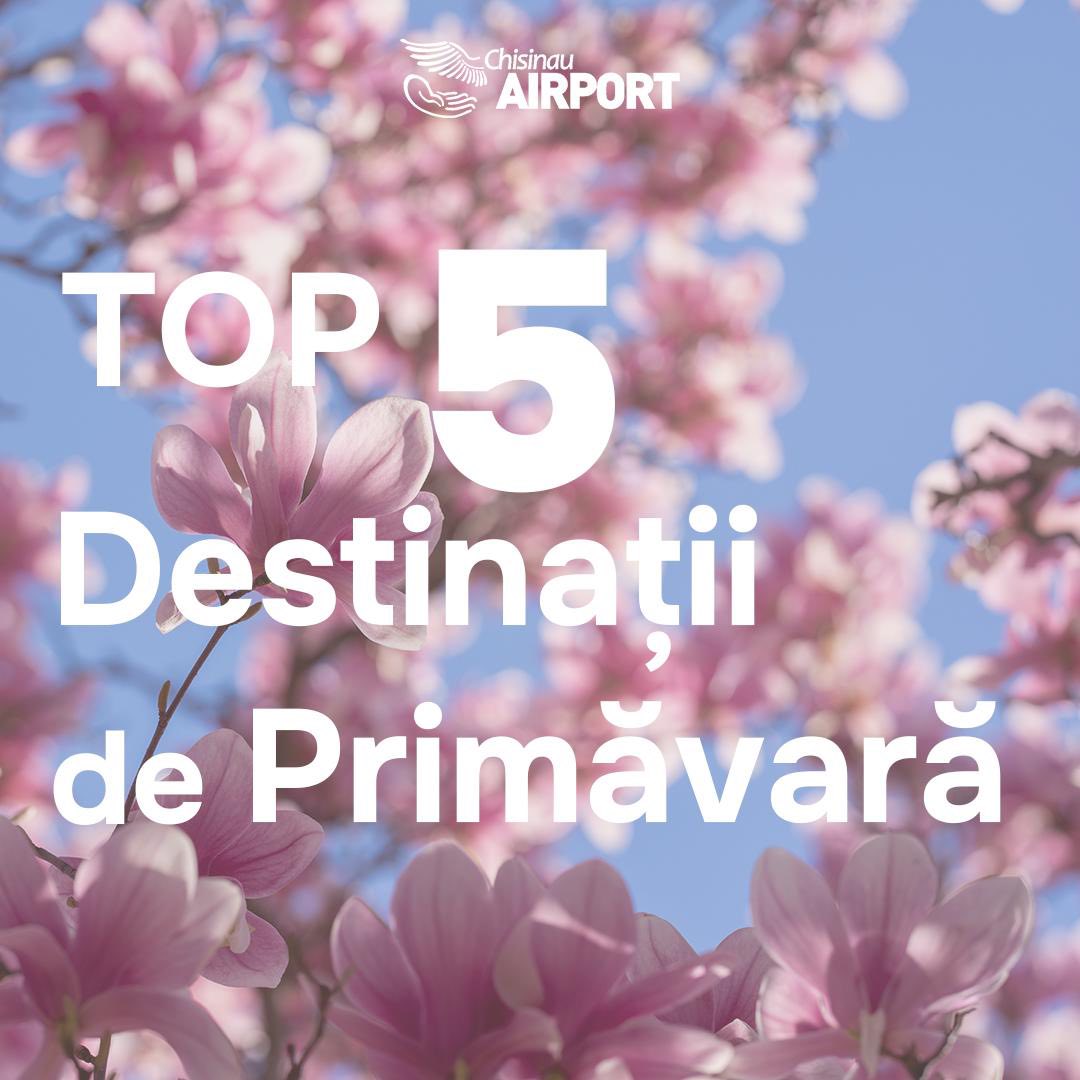 Aeroportul Internațional „Eugen Doga” prezintă topul destinațiilor de primăvară pentru călătorii moldoveni