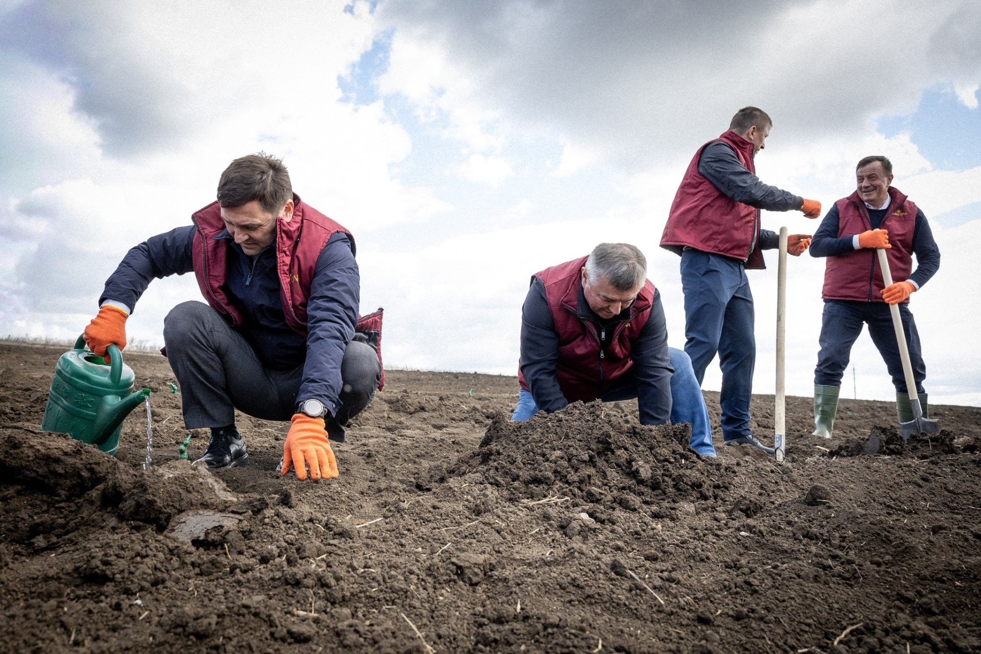 FOTO // Investiții în dezvoltarea industriei vitivinicole: o vestită companie locală își extinde podgoriile prin plantarea a 50 de hectare de viță-de-vie