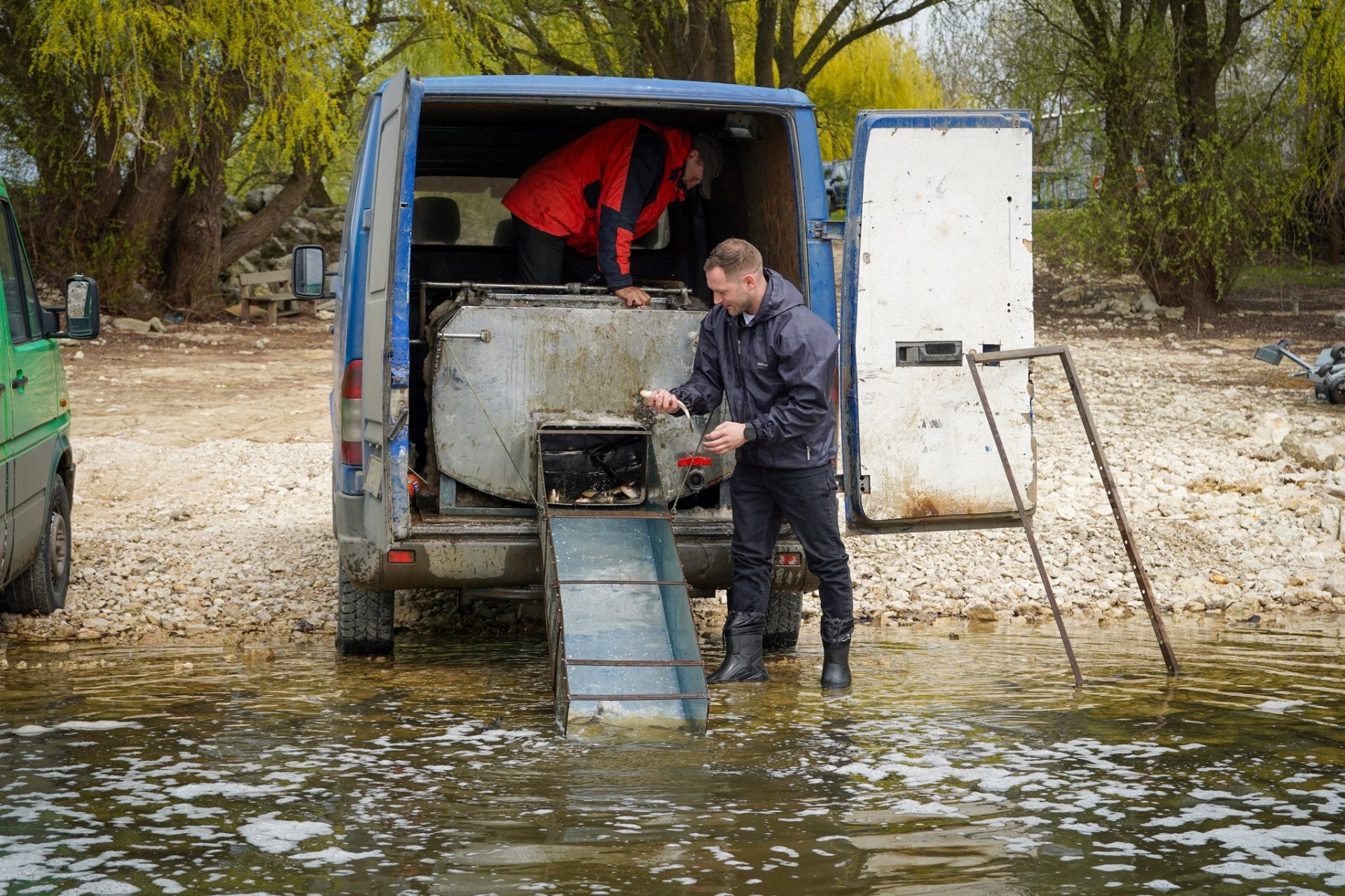 FOTO // Ministerul Mediului a populat lacul Costești–Stânca cu 2,5 tone de pește. Acțiunea va deveni o tradiție