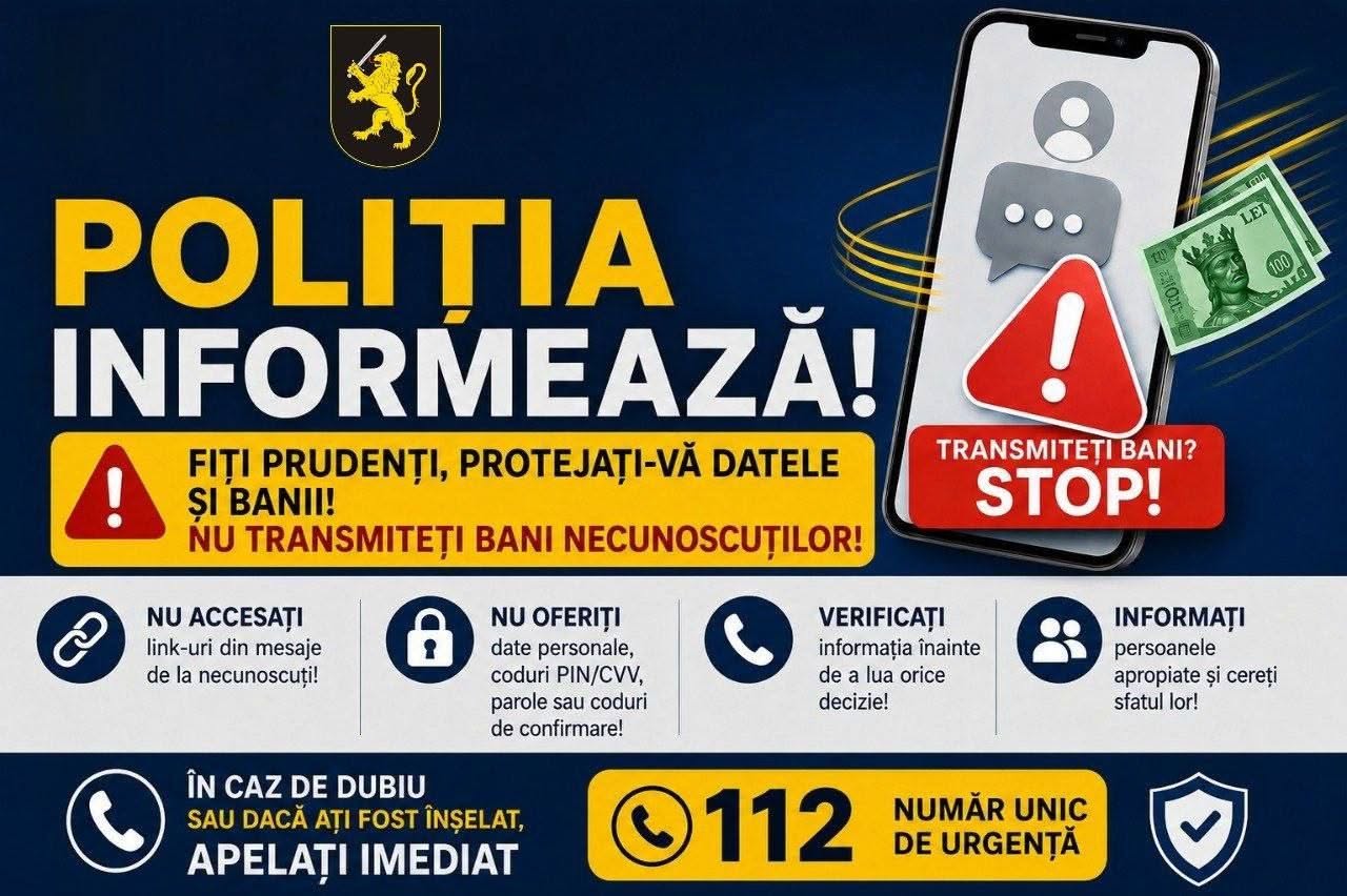 Escrocherii telefonice de circa 3 milioane de lei. Polițiștii îndeamnă cetățenii să fie prudenți