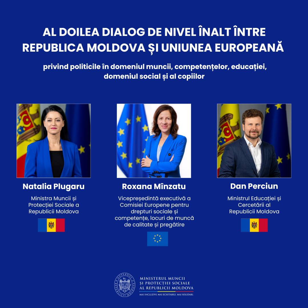Al doilea Dialog de nivel înalt Moldova - UE pe domeniile muncii, educației și protecției sociale are loc la Bruxelles
