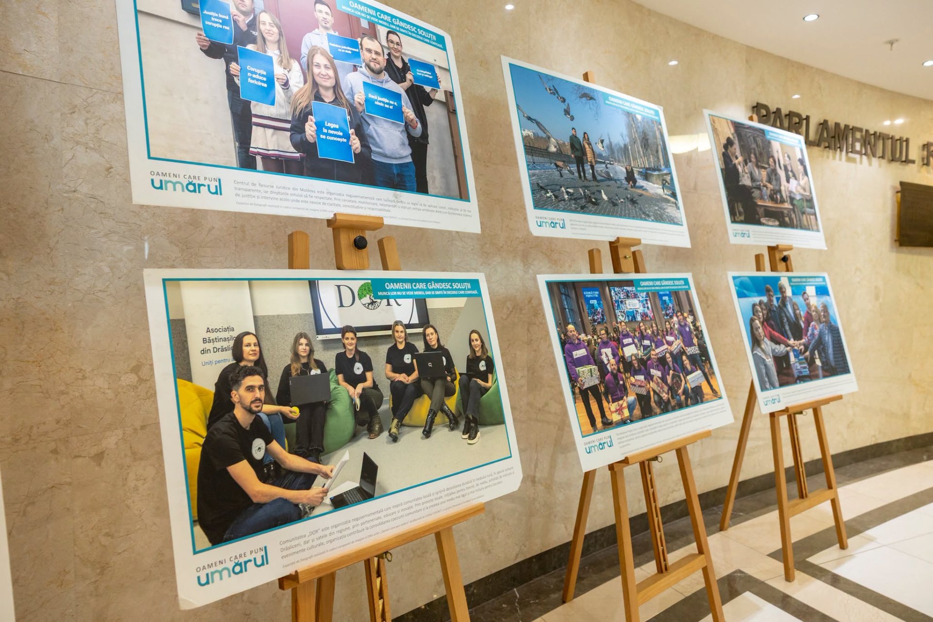 FOTO // Parlamentul găzduiește expoziția „Oameni pentru care punem umărul”, dedicată societății civile