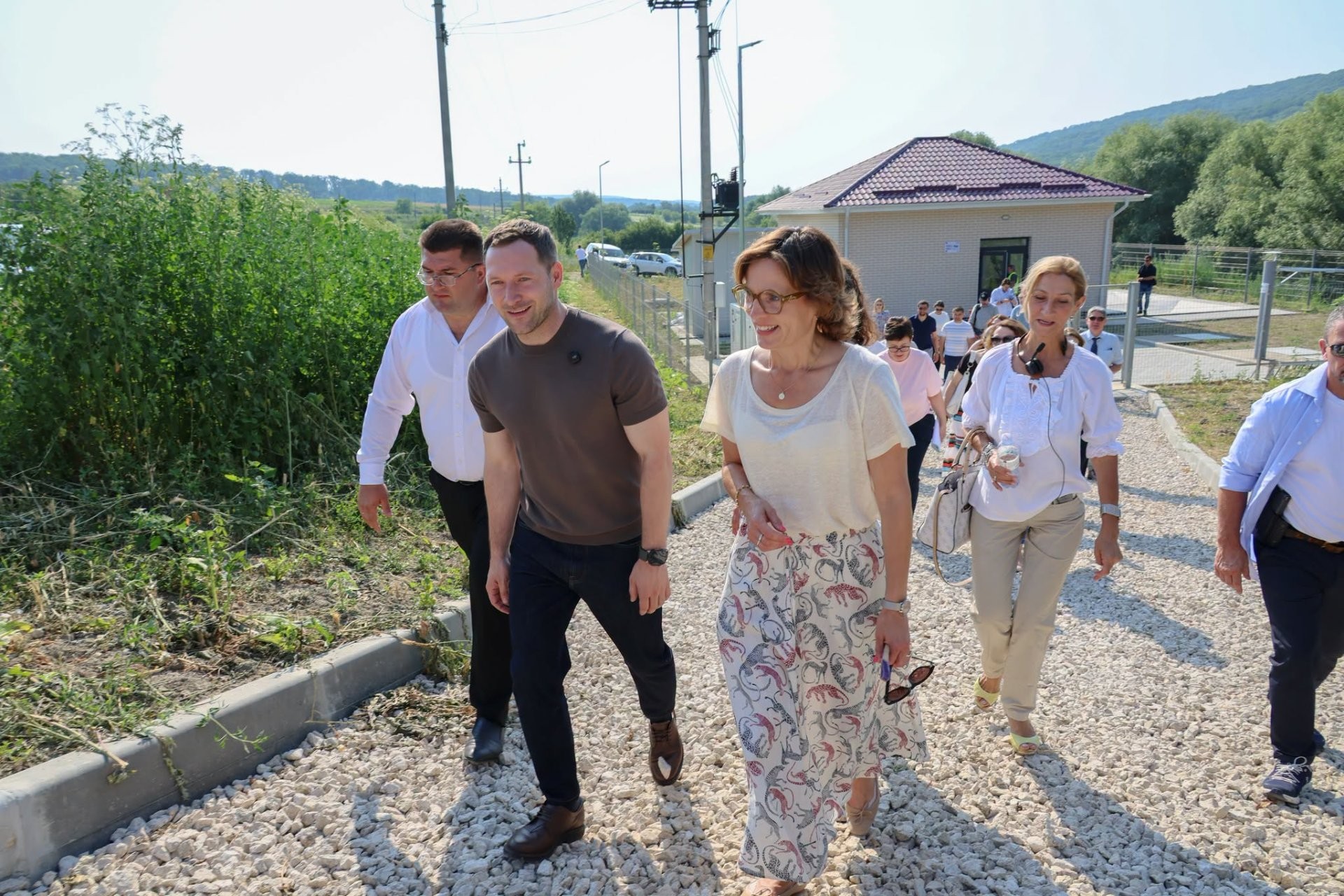 FOTO // Ministrul Mediului și comisara europeană Jessika Roswall au vizitat stația de epurare din Căpriana