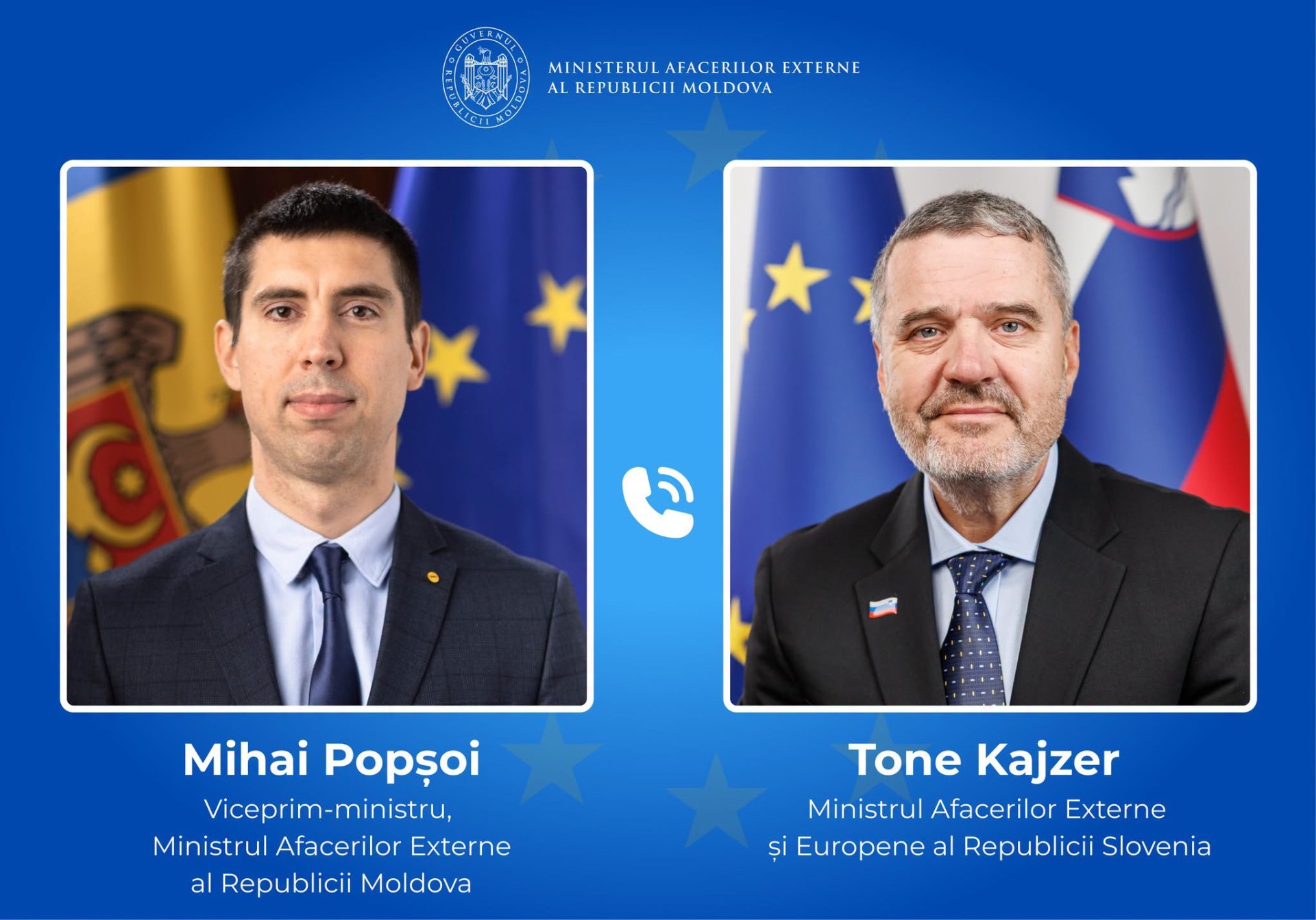 Slovenia reconfirmă sprijinul pentru integrarea europeană a Republicii Moldova. Subiectele discutate de ministrul Mihai Popșoi și omologul său sloven