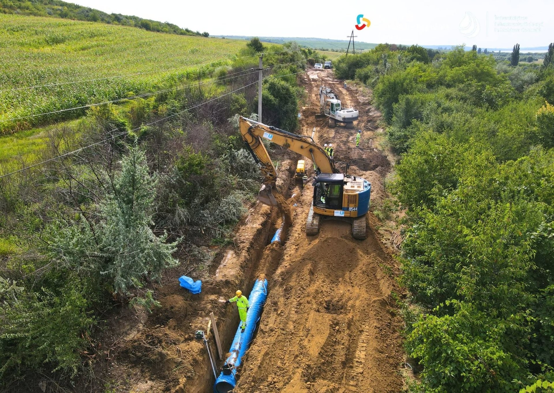 FOTO // Magistrala de apă Chișinău–Strășeni–Călărași avansează cu peste 46 de kilometri de conductă construiți