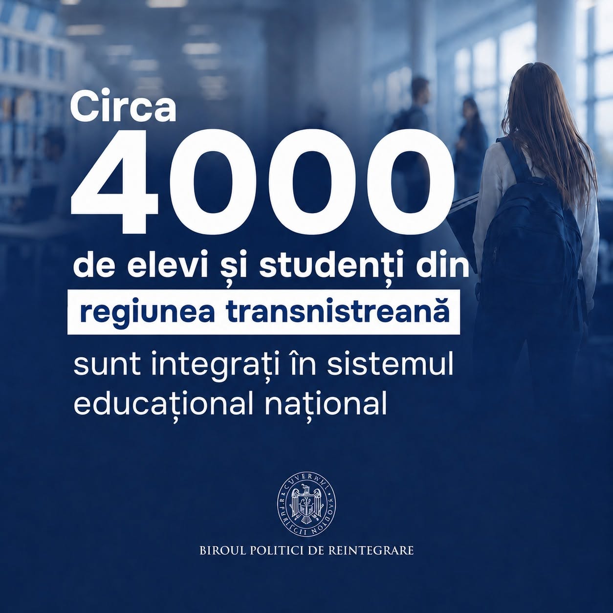 Aproximativ 4 mii de elevi și studenți din regiunea transnistreană sunt integrați în sistemul educațional național