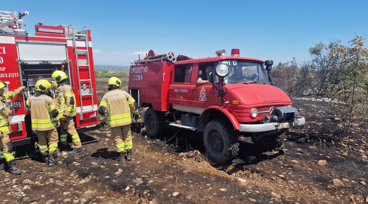 Misiune de peste șapte ore pentru pompierii moldoveni detașați în Grecia