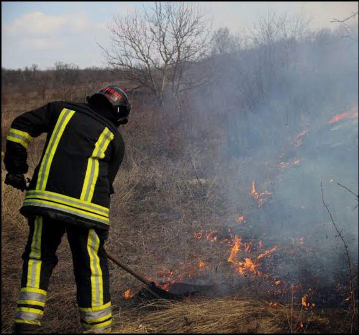 Un bărbat de 62 de ani a ajuns la spital după ce a încercat să stingă un incendiu de vegetație