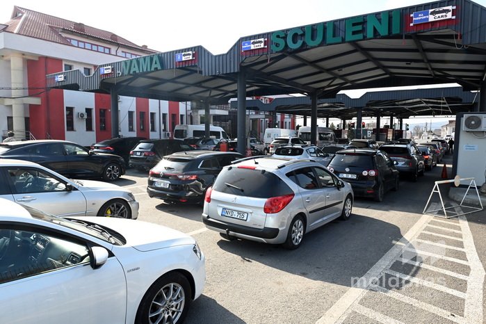 Atenţie! Trafic intens la punctul de trecere Sculeni, pe sensul de ieșire din Republica Moldova