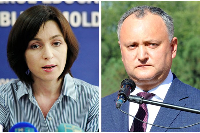 Ninety five per cent of reports processed: Igor Dodon - 55.48 %, Maia Sandu - 44.52%   