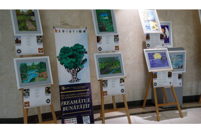 Illustrated literature exhibition at Moldovan parliament