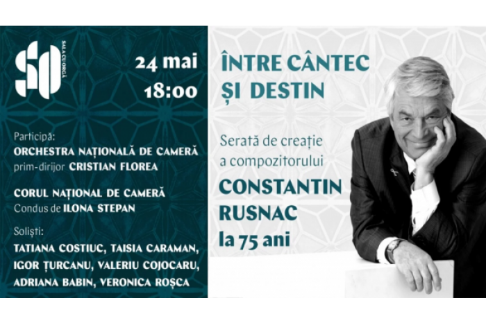 Compozitorul Constantin Rusnac va fi omagiat la Sala cu orgă