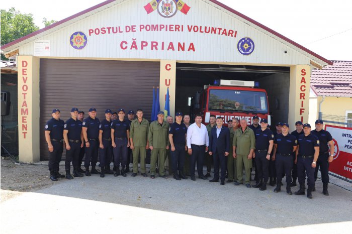 La Căpriana a fost inaugurat un nou post de salvatori și pompieri voluntari