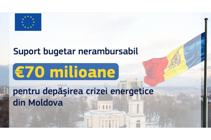 UE a transferat Republicii Moldova 70 de milioane de euro pentru plata compensațiilor la energie 