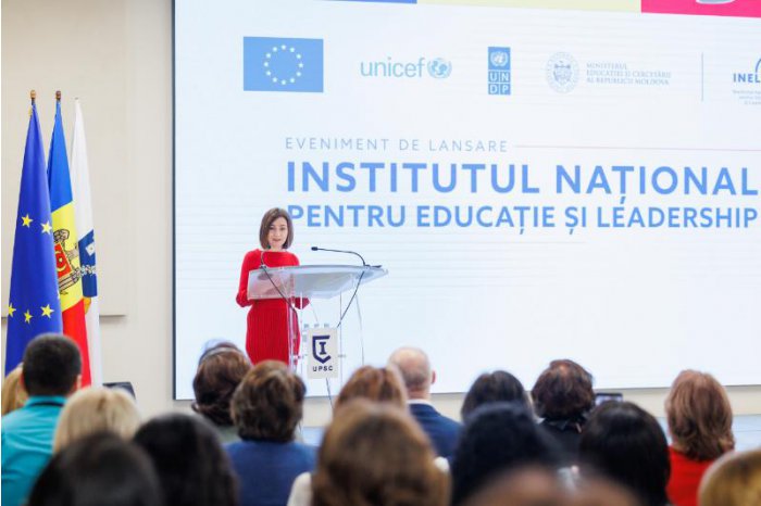 Moldovan president attends launch of National Institute for Education and Leadership  