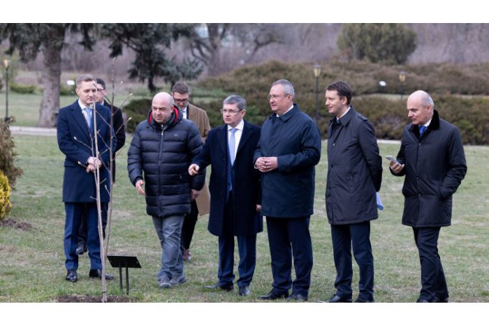 Moldovan, Romanian officials planted trees at Botanical Garden