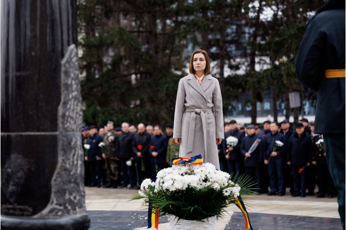 Președintele Maia Sandu a comemorat eroii căzuți î