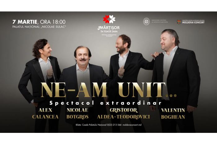 Proiectul concertistic „Ne-am unit” revine pe scena Palatului Național „Nicolae Sulac”
