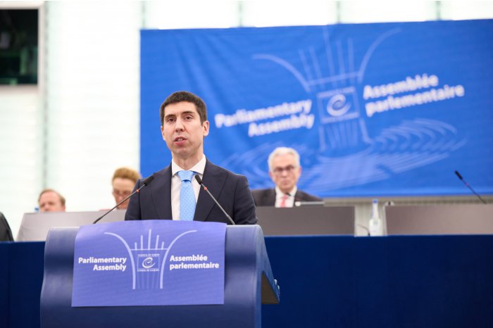 Șeful diplomației moldovenești Mihai Popșoi a ținut un discurs la APCE