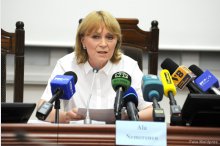Министр здравоохранения, труда и социальной защиты Алла Немеренко провела брифинг для прессы'