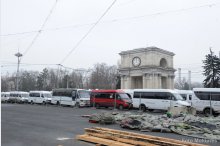 Новый протест, организованный  в центре Кишинева, и приостановление работы нескольких маршрутов'