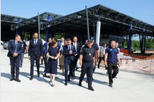 Președintele Maia Sandu a vizitat postul vamal Sculeni, care este în proces de reparație'