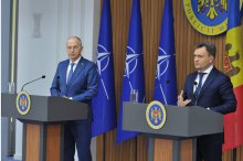 Conferință de presă susținută de prim-ministrul Republicii Moldova, Dorin Recean, și secretarul general adjunct al NATO, Mircea Geoană  '