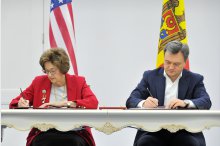Церемония подписания Меморандума о сотрудничестве между Республикой Молдова и штатом Северная Каролина (США)'