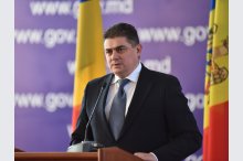 Conferința de presă, susținută de co-președinții Comisiei interguvernamentale de colaborare economică între Republica Moldova și România, Octavian Calmîc și Costin Grigore Borc. '